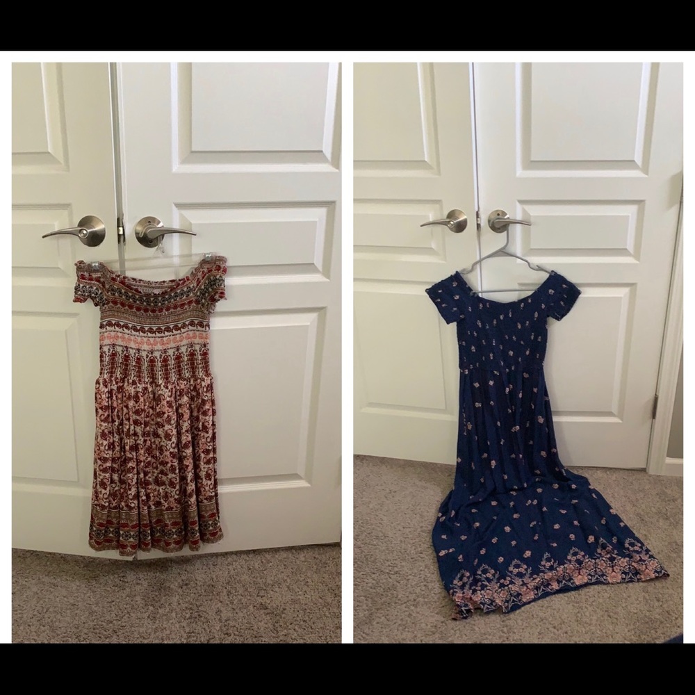 Two target off shoulder dresses